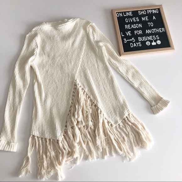 Eri + Ali  long sleeve open open back  sweatshirt - Picture 3 of 7